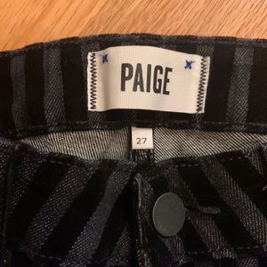 Paige Verdugo Ultra Skinny Jeans Flocked Stripe